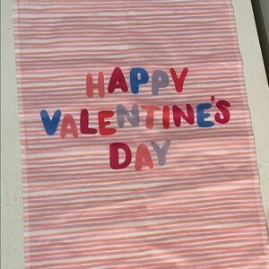 Pink Striped Valentine's Day Garden Flag